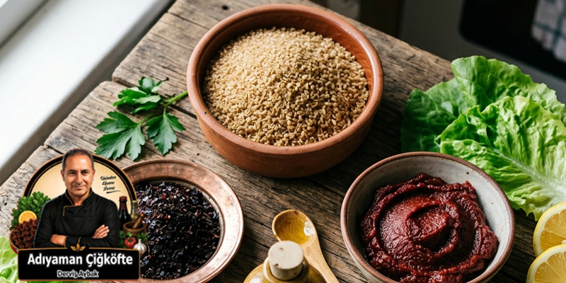 Bulgur, baharat ve özel sosların yoğrulmasıyla hazırlanan Çiğköfte